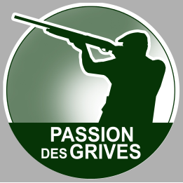 passion chasse des grives - 20cm - Sticker/autocollant