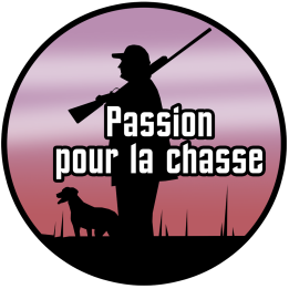 Passion de la chasse nature - 15cm - Sticker/autocollant