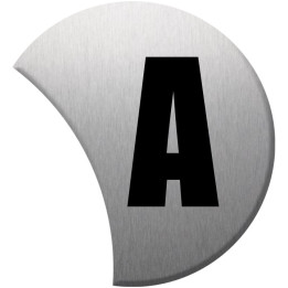 Complément numéro de rue A - gris 6x5.6cm - Sticker/autocollant