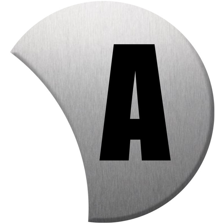 Complément numéro de rue A - gris 6x5.6cm - Sticker/autocollant