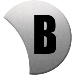 Complément numéro de rue B - gris 6x5.6cm - Sticker/autocollant