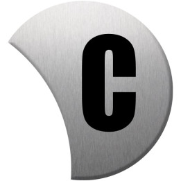 Complément numéro de rue C - gris 6x5.6cm - Sticker/autocollant
