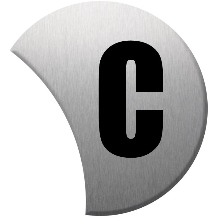 Complément numéro de rue C - gris 6x5.6cm - Sticker/autocollant