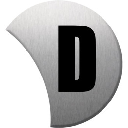 Complément numéro de rue D - gris 6x5.6cm - Sticker/autocollant