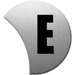 Complément numéro de rue E - gris 6x5.6cm - Sticker/autocollant