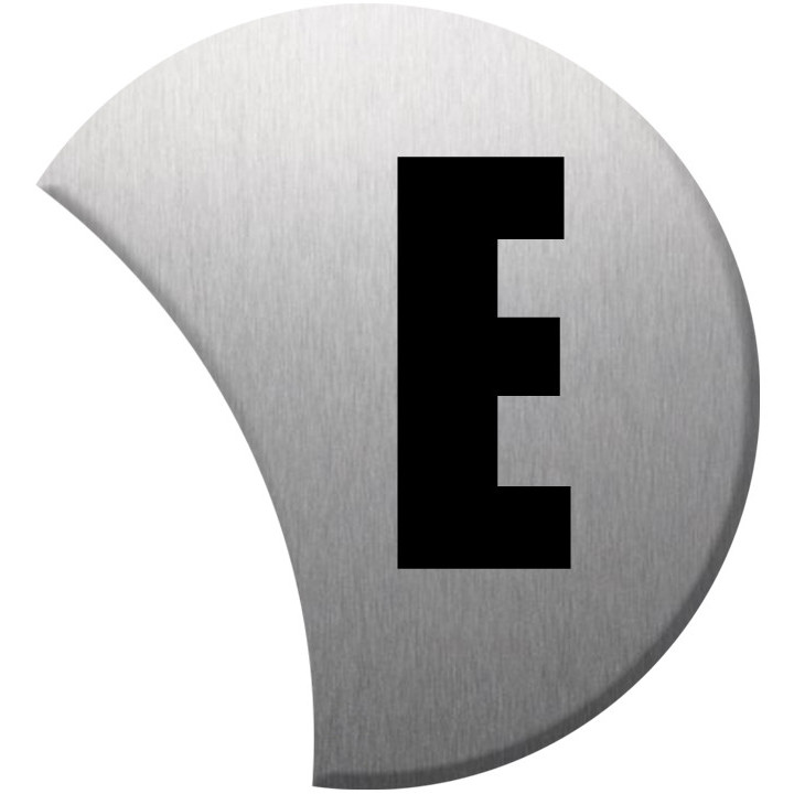 Complément numéro de rue E - gris 6x5.6cm - Sticker/autocollant