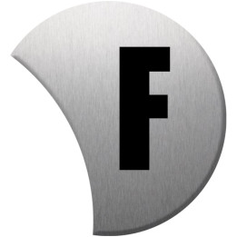 Complément numéro de rue F - gris 6x5.6cm - Sticker/autocollant