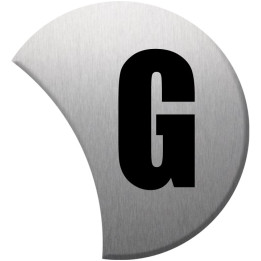 Complément numéro de rue G - gris 6x5.6cm - Sticker/autocollant