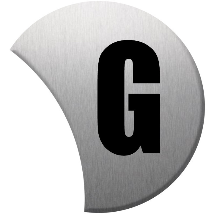 Complément numéro de rue G - gris 6x5.6cm - Sticker/autocollant