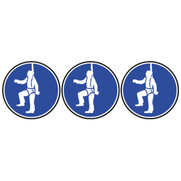 Protection contre la chute obligatoire - 3fois 10cm - Sticker/autocoll