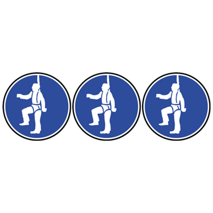 Protection contre la chute obligatoire - 3fois 10cm - Sticker/autocoll