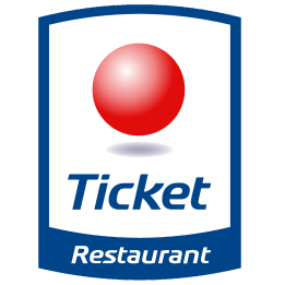 Ticket restaurant accepté - 5x5cm - Sticker/autocollant
