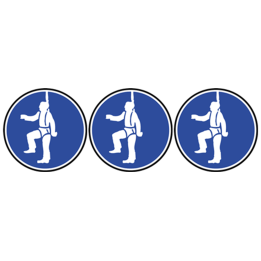 Protection contre la chute obligatoire - 3fois 5cm - Sticker/autocolla