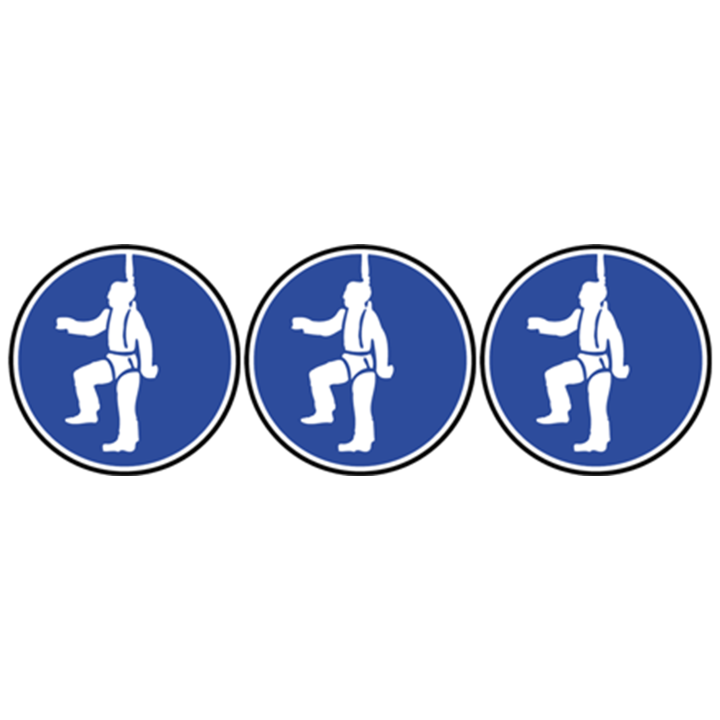 Protection contre la chute obligatoire - 3fois 5cm - Sticker/autocolla