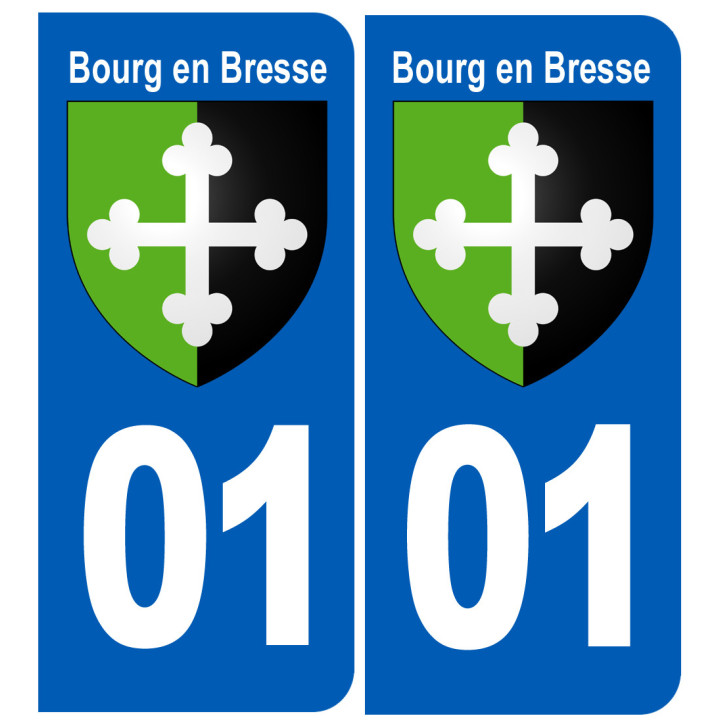immatriculation Bourg en Bresse - Sticker/autocollant