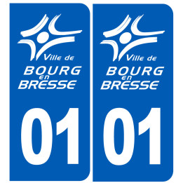 immatriculation 01 Bourg en Bresse - Sticker/autocollant