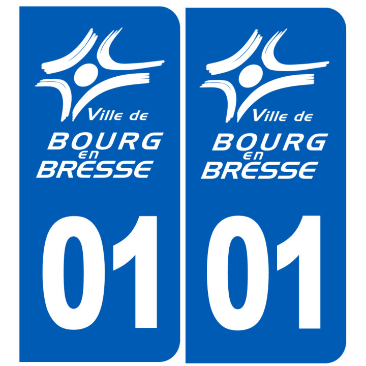 immatriculation 01 Bourg en Bresse - Sticker/autocollant