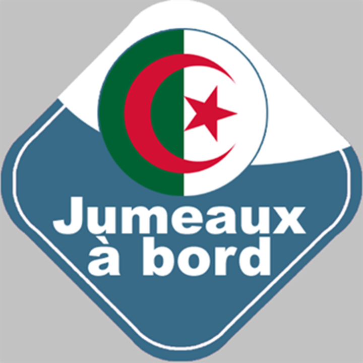 bébé à bord jumeaux d'origine Algérienne - 10x10cm - Sticker/autoc