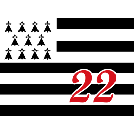 Drapeau Breton 22 - 29x21cm - Sticker/autocollant