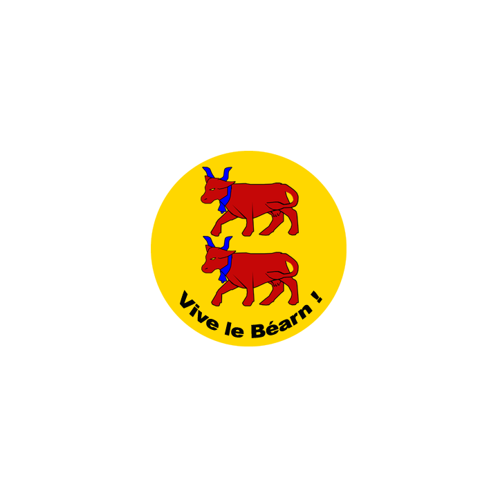 Vive le Béarn (5x5cm) - Sticker/autocollant
