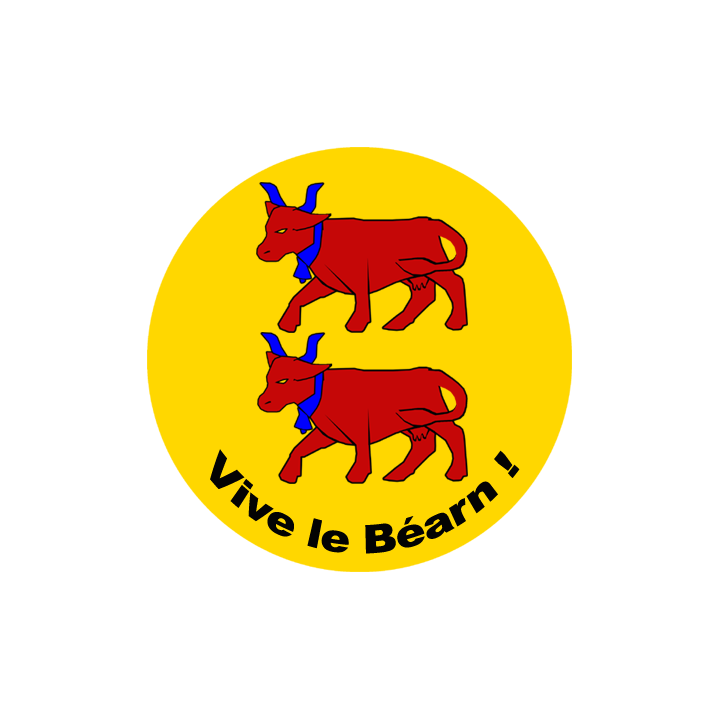 Vive le Béarn (20x20cm) - Sticker/autocollant