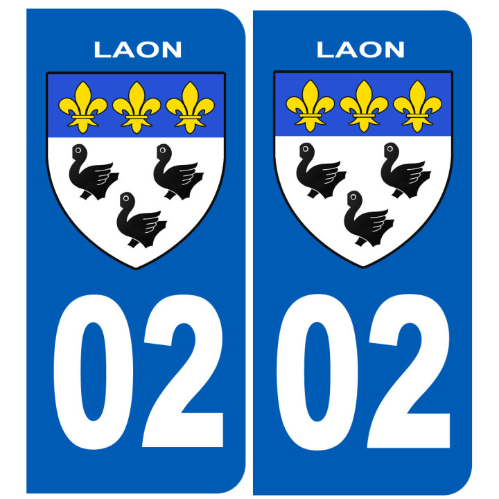 immatriculation Laon - Sticker/autocollant