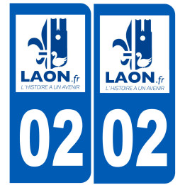 immatriculation 02 Laon - Sticker/autocollant