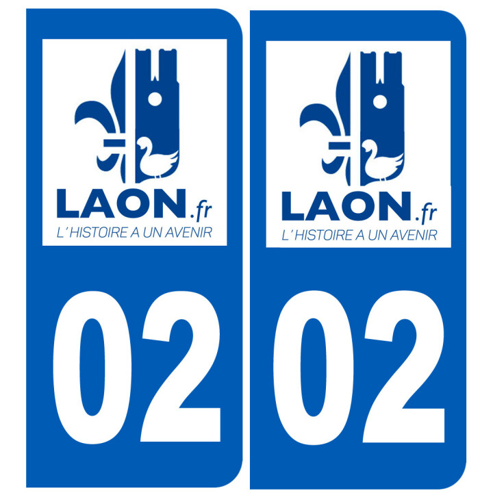 immatriculation 02 Laon - Sticker/autocollant
