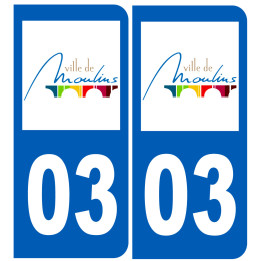 immatriculation 03 Moulins - Sticker/autocollant