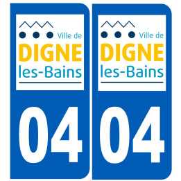 immatriculation 04 Digne-les-Bains - Sticker/autocollant