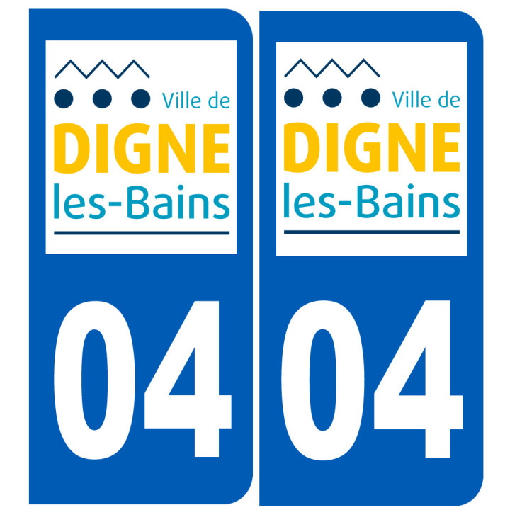 immatriculation 04 Digne-les-Bains - Sticker/autocollant