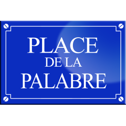 Place de la palabre - 20x13,2 cm - Sticker/autocollant