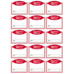 Étiquettes de confiture (15fois 6x5cm) - Sticker/autocollant