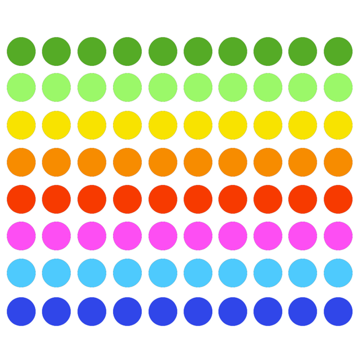 gommettes plastifiées - 80fois 2cm - Sticker/autocollant
