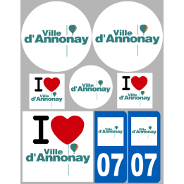 Annonay (8 autocollants variés) - Sticker/autocollant