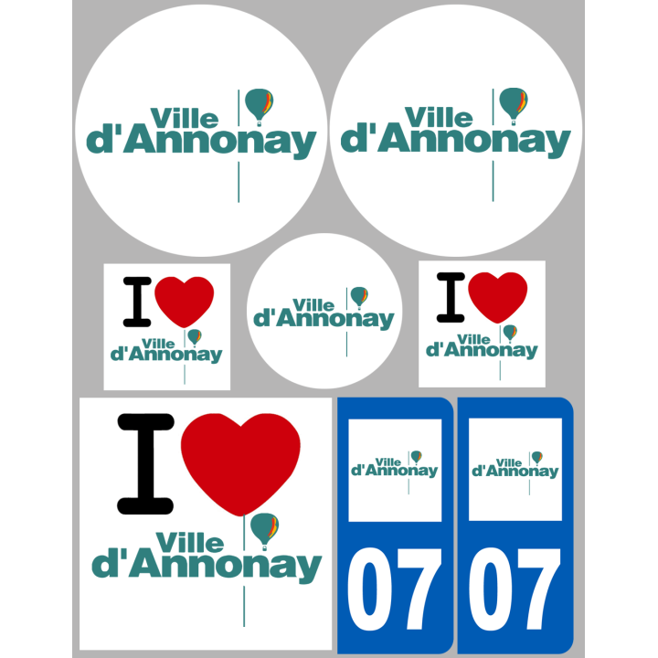 Annonay (8 autocollants variés) - Sticker/autocollant