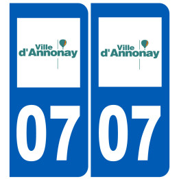 immatriculation 07 Annonay - Sticker/autocollant