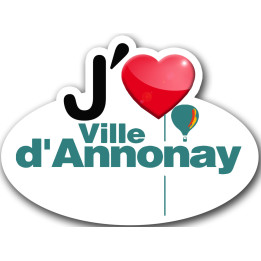 j'aime Annonay (5x3.7cm) - Sticker/autocollant