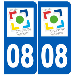 immatriculation 08 Charleville-Mézières - Sticker/autocollant