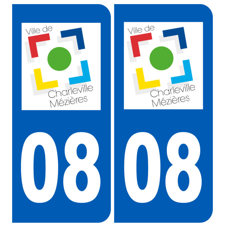 immatriculation 08 Charleville-Mézières - Sticker/autocollant