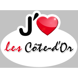 j'aime la Côte-d'Or (15x11cm) - Sticker/autocollant