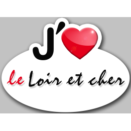 j'aime le Loir et cher (15x11cm) - Sticker/autocollant