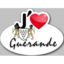 j'aime Guérande - 5x3.7cm - Sticker/autocollant