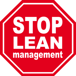 Lean management stop (20x20cm) Sticker/autocollant