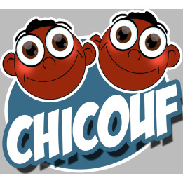 Chicouf 2 frères - 15x13cm - Sticker/autocollant