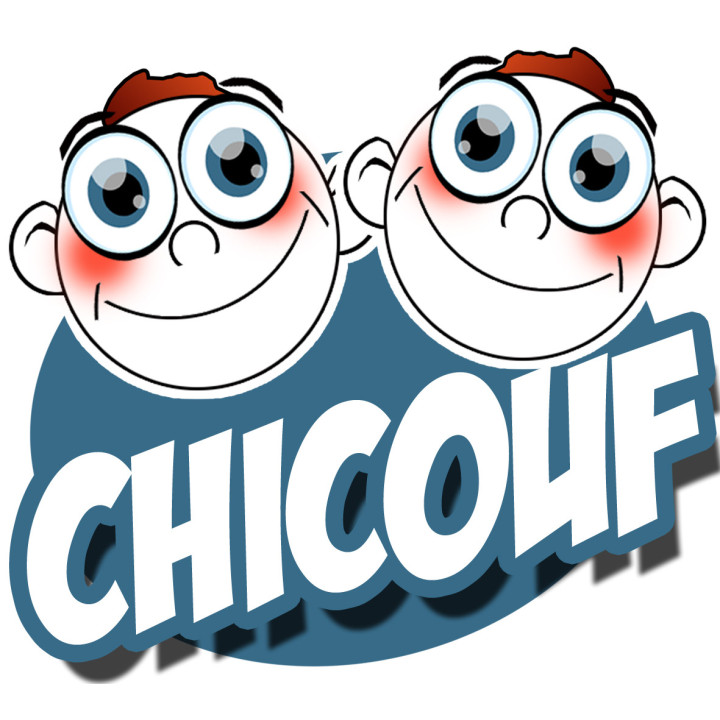 Chicouf frères - 10x9cm - Sticker/autocollant