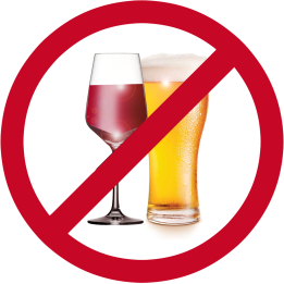 alcool interdit - 20cm - Sticker/autocollant