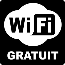 WIFI gratuit - 10cm - Sticker/autocollant