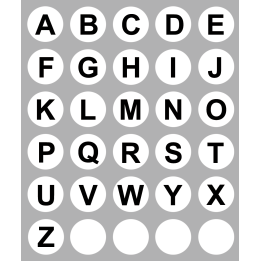 alphabet (26fois 1cm) - Sticker/autocollant