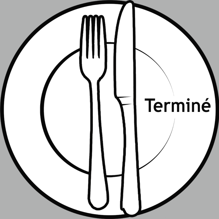 couverts terminé (5cm) - Sticker/autocollant